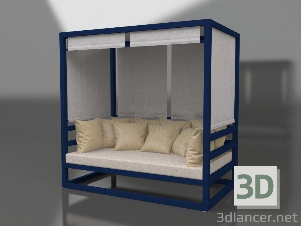 modello 3D Divano (Blu notte) - anteprima