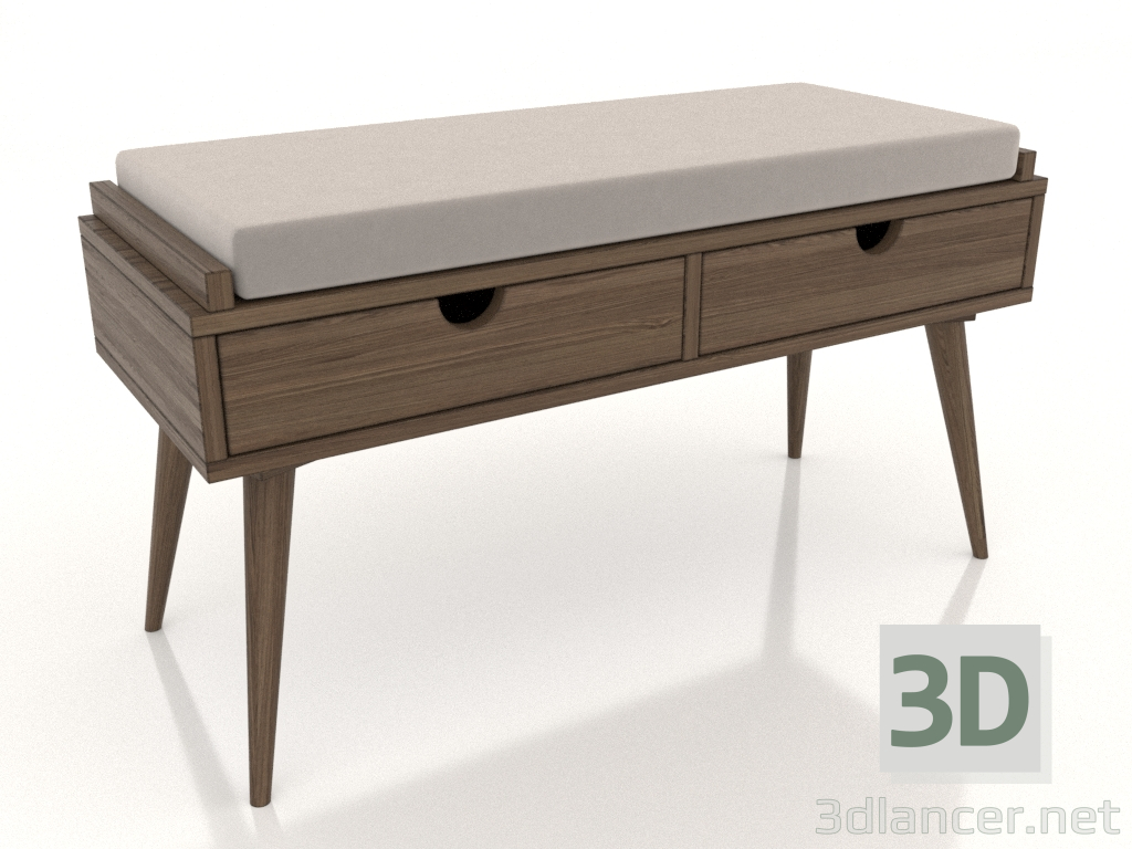 3d model Bench (lightened ash walnut) - preview