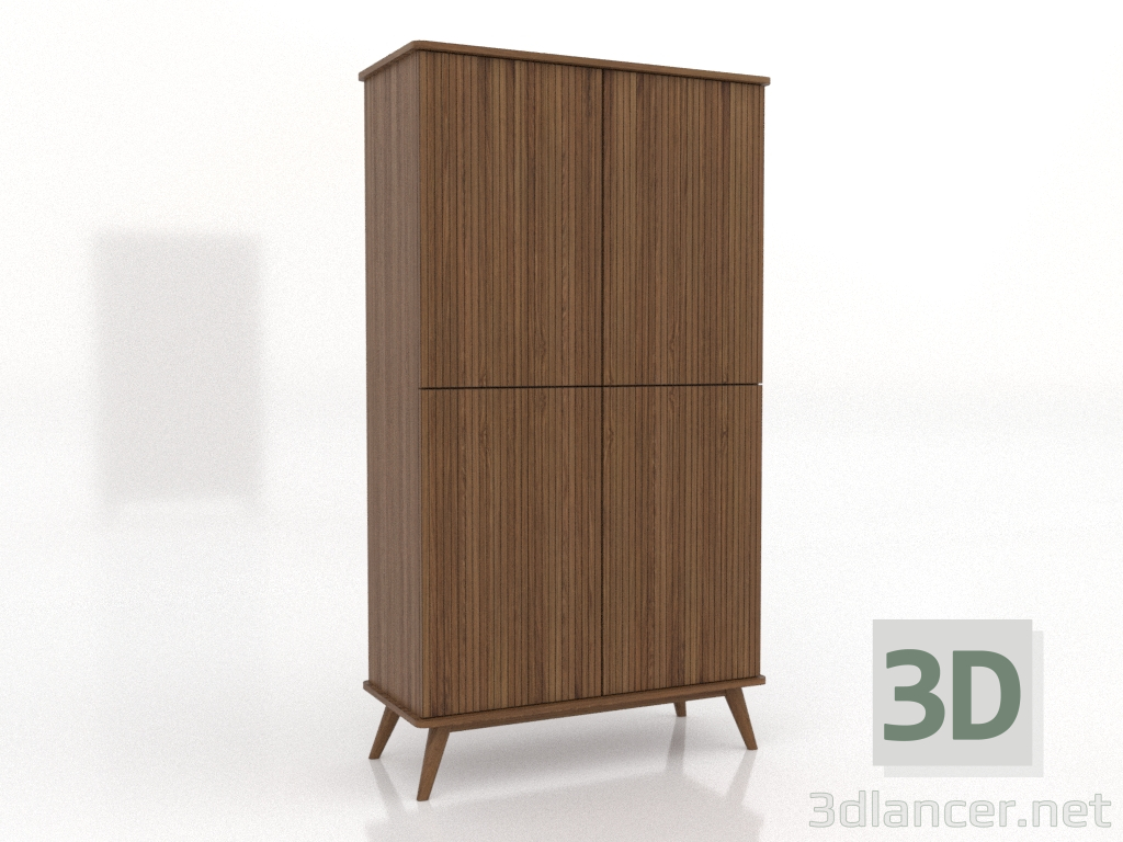Modelo 3d Gabinete 5 1000x450x1800 mm (nogueira clara) - preview Modelo 3d Gabinete 5 1000x450x1800 mm (nogueira clara) - preview