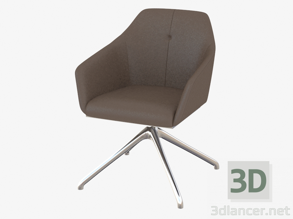 modello 3D Sedia con braccioli DS-279-201 - anteprima