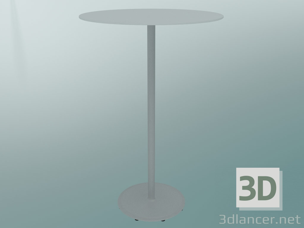 3d model Mesa BON (9382-71 (⌀ 70cm), H 109cm, HPL blanco, hierro fundido blanco) - vista previa