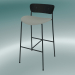 modèle 3D Tabouret de bar Pavilion (AV10, H 95cm, 50x52cm, Chêne teinté noir, Balder 612) - preview