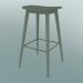 modèle 3D Tabouret de bar avec base en fibre de bois (H 75 cm, Dusty Green) - preview