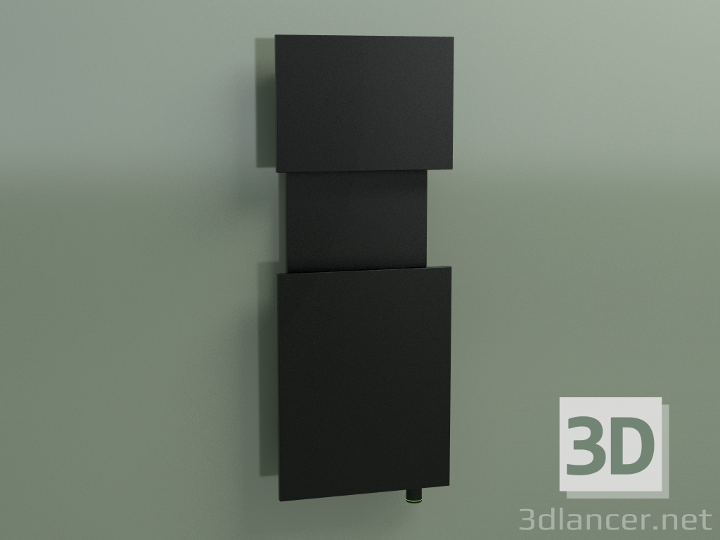 3d model Radiador M'ama (1400x550, Negro - RAL 9005) - vista previa