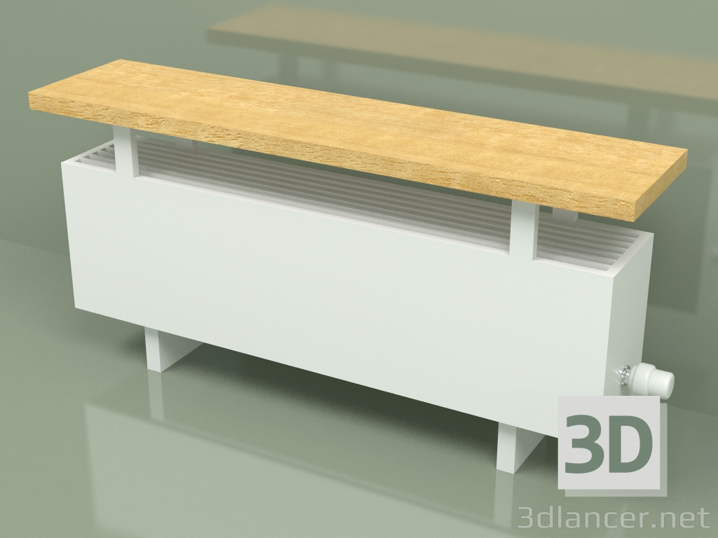 modèle 3D Convecteur - Banc Aura (280x1000x186, RAL 9016) - preview