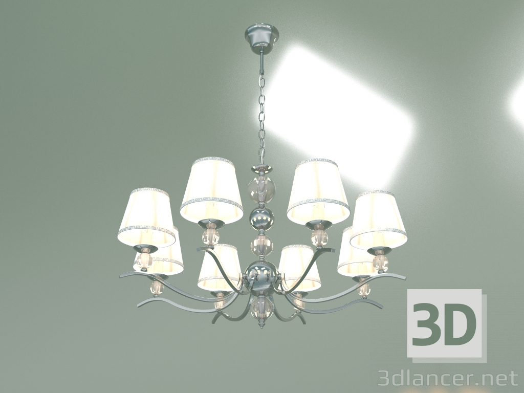 modello 3D Lampadario a sospensione Sortino 60097-8 (cromo) - anteprima