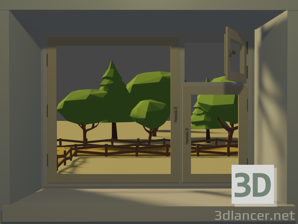 3d View from the window model buy - render