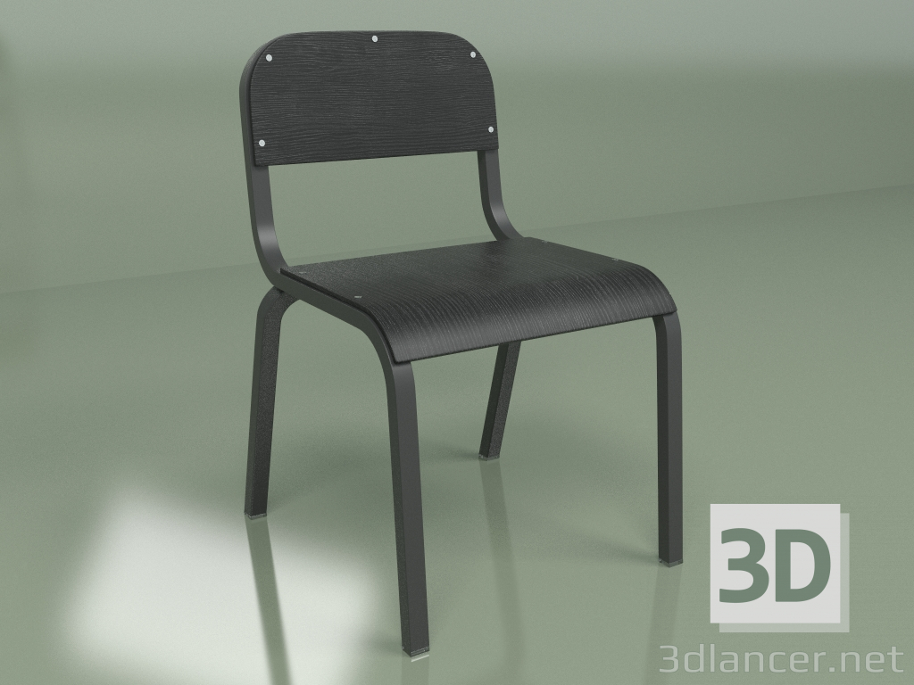 modèle 3D Chaise Torso (noir) - preview