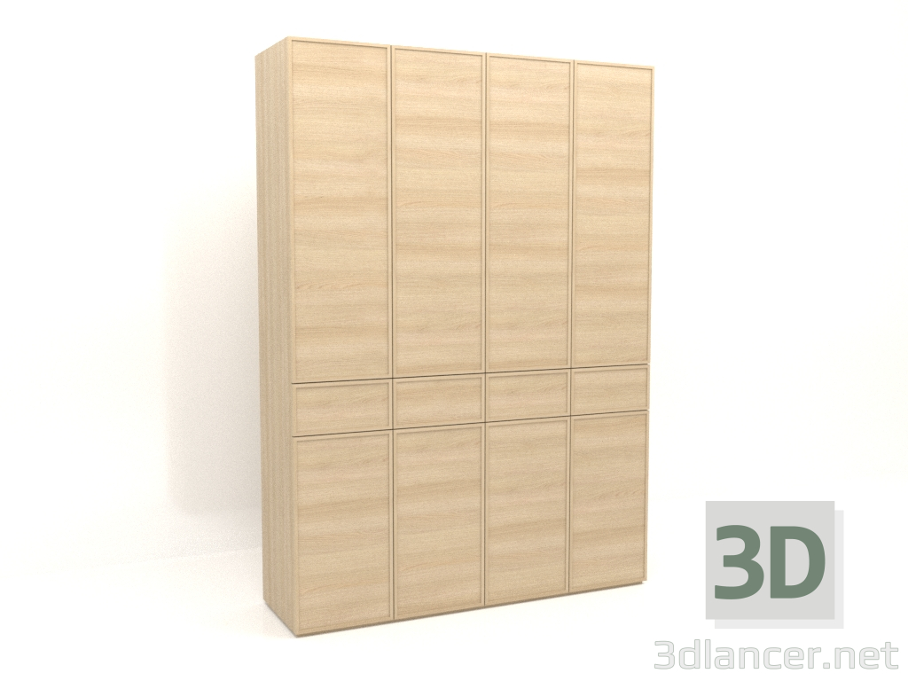 modèle 3D Armoire MW 03 bois (2000x580x2800, bois blanc) - preview