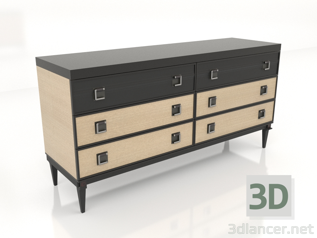 3d model Cajonera baja (S511) - vista previa