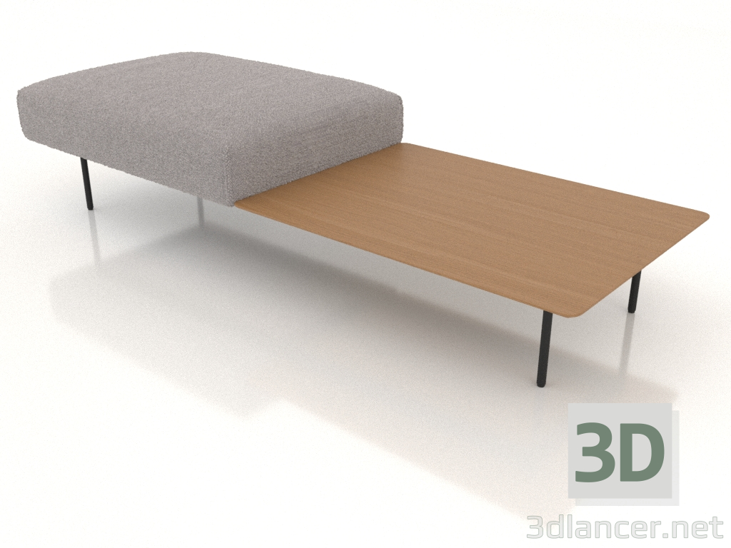 3d model Puf, banco 190x70 - vista previa