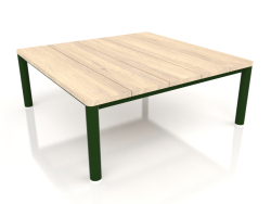 Tavolino 94×94 (Verde bottiglia, Legno Iroko)