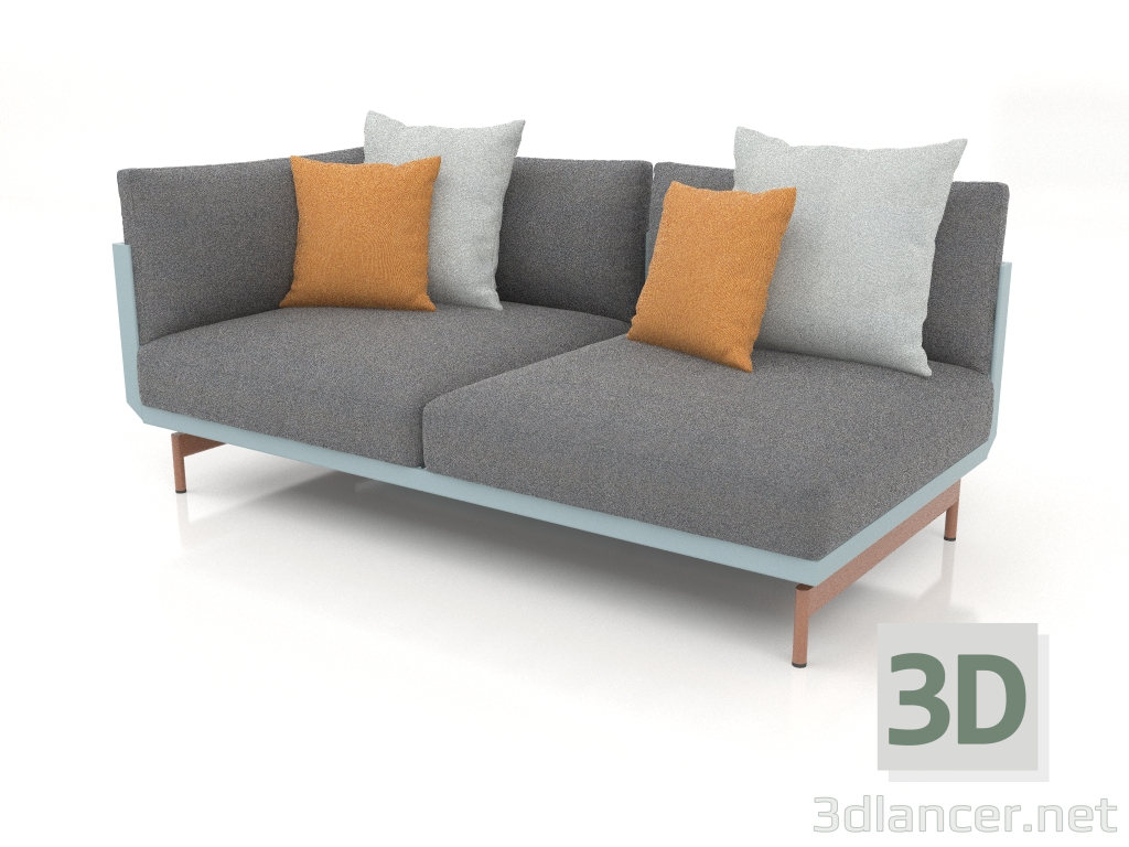 3D modeli Kanepe modülü, bölüm 1 sol (Mavi gri) - önizleme