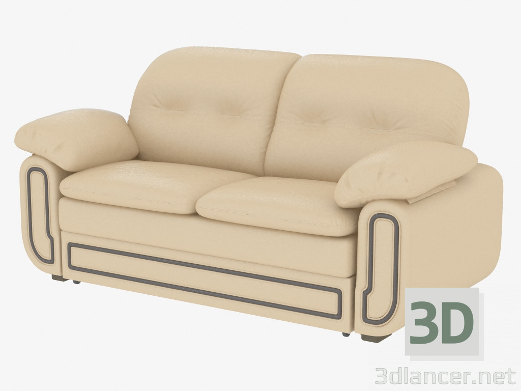 3d model Sofá de cuero - vista previa