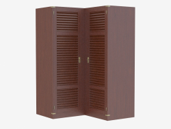 Armoire d'angle avec grille décorative