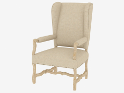 Una sedia da pranzo con braccioli WING BELGIO ARM CHAIR (8826.1100.1.A015.A)