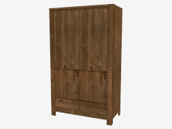 Guarda-roupa 2D de 2 portas (114 x 190 x 55 cm)