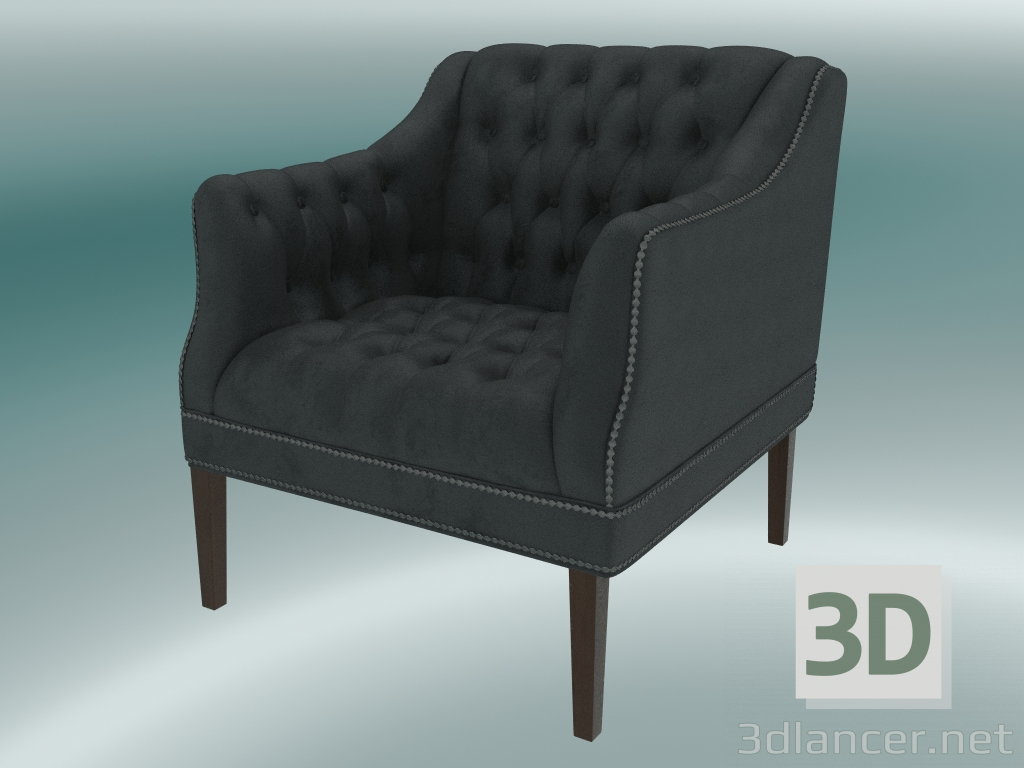 modèle 3D Fauteuil Bristol (Gris foncé) - preview