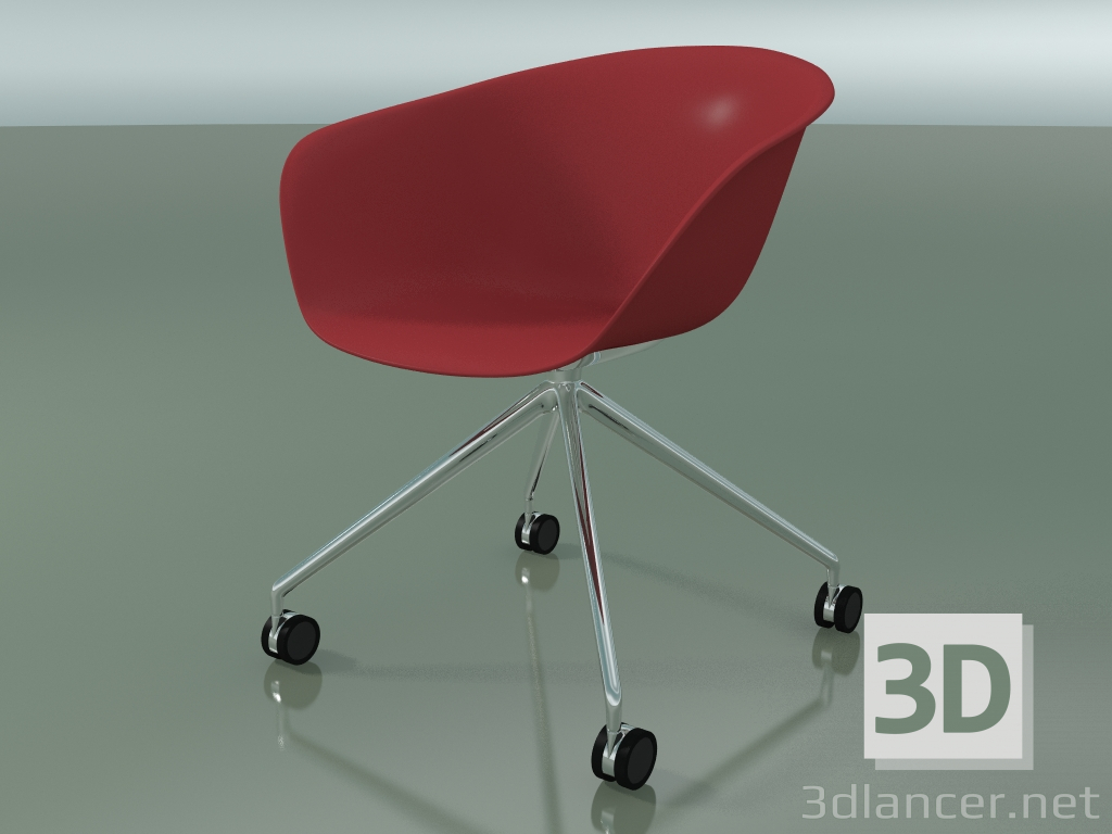 modèle 3D Chaise 4207 (4 roulettes, PP0003) - preview