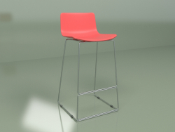 Tabouret de bar Neo (rouge, chrome)