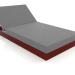 3d model Cama con respaldo 100 (Rojo vino) - vista previa