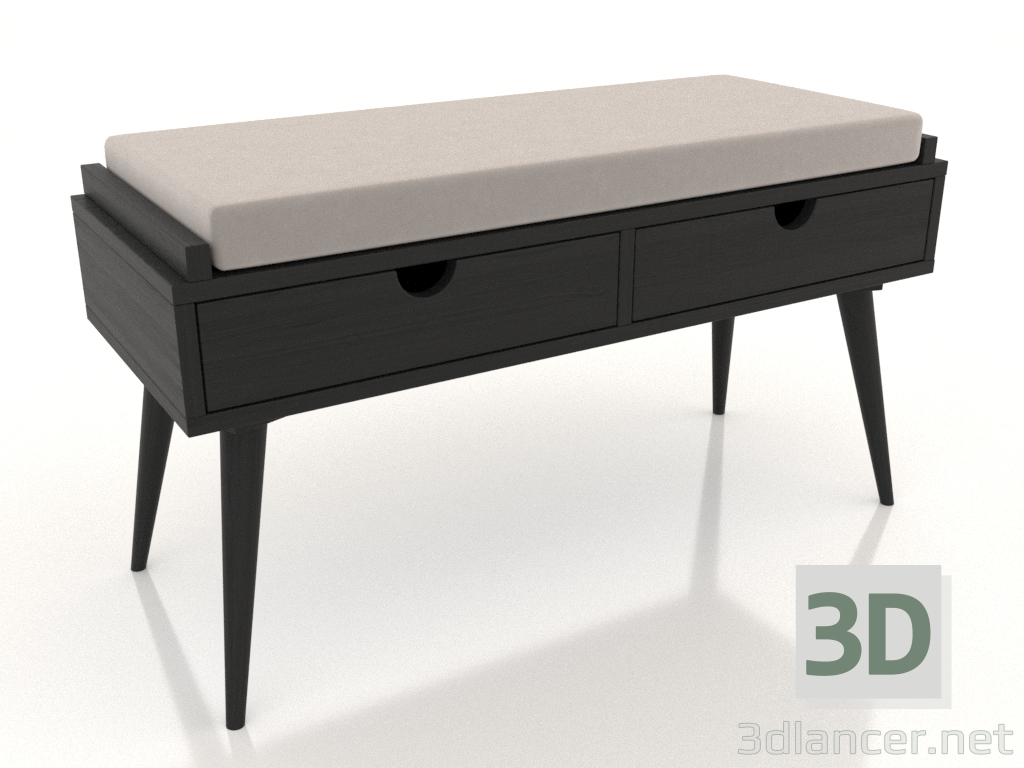 3d model Banquete (negro RAL 9005) - vista previa