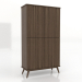 3D modeli Dolap 5 1000x450x1800 mm (açık dişbudak ceviz) - önizleme