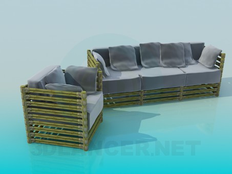3D Modell Sofa - Vorschau