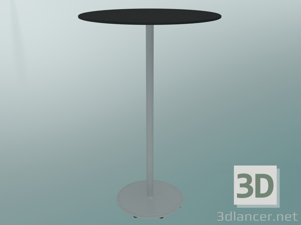 3d model Table BON (9382-71 (⌀ 70cm), H 109cm, HPL black, cast iron white) - preview