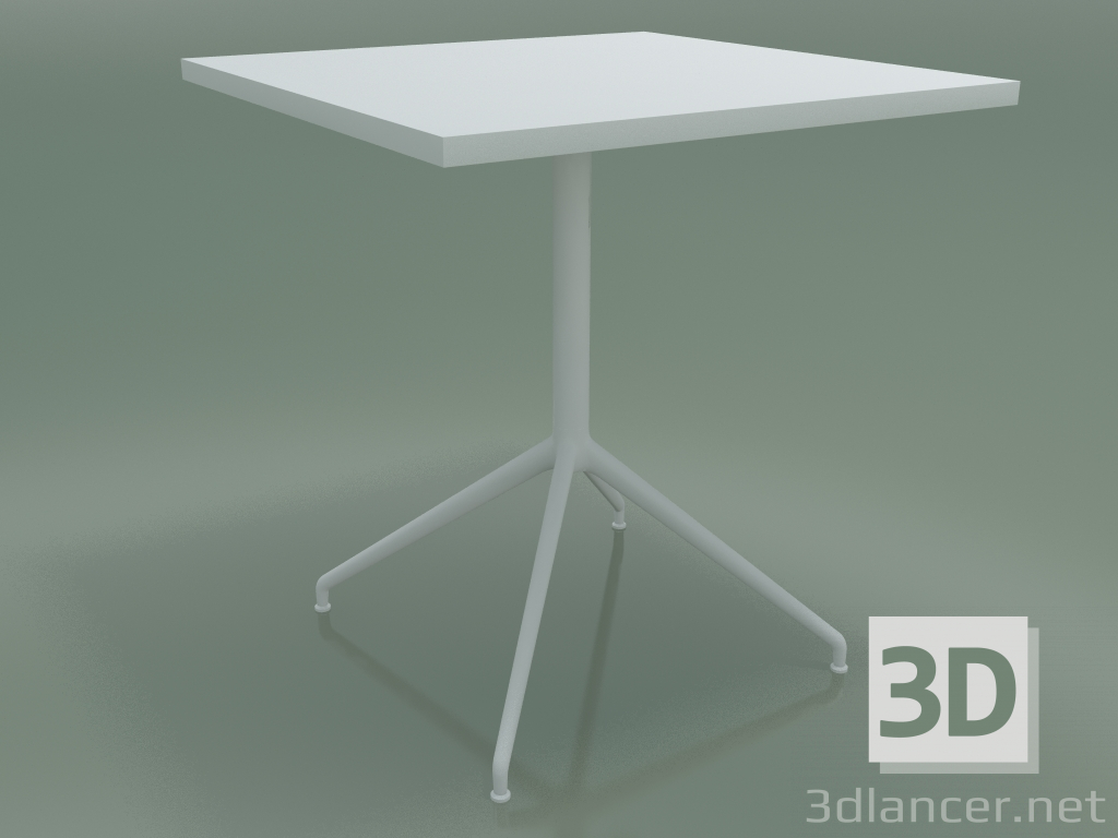 3d model Mesa cuadrada 5707, 5724 (H 74 - 69x69 cm, desplegado, blanco, V12) - vista previa