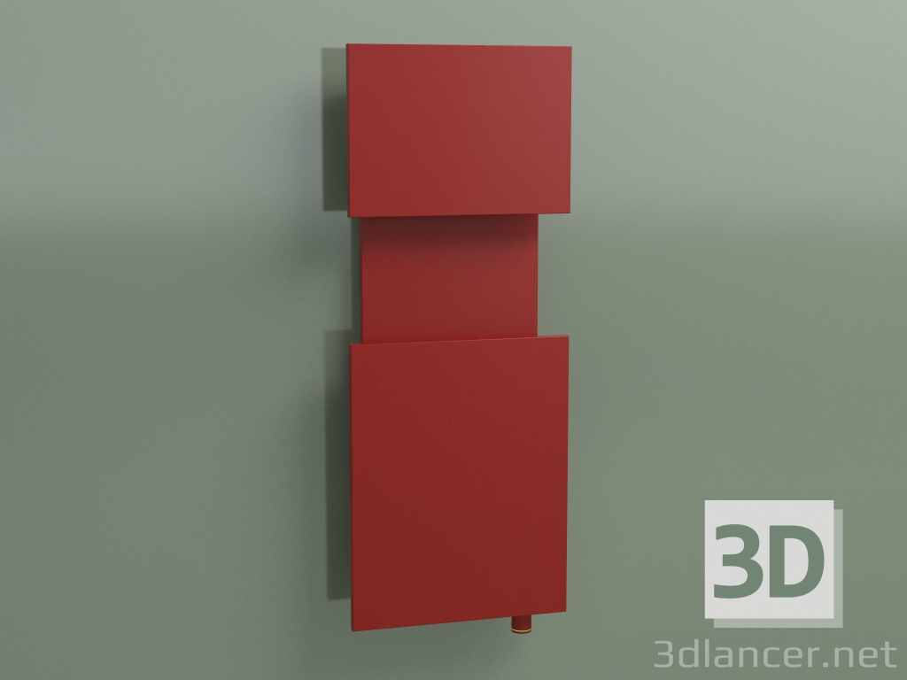 modello 3D Radiatore M'ama (1400x550, Rosso - RAL 3000) - anteprima