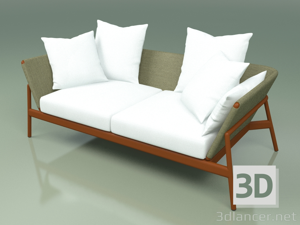 Modelo 3d Sofá 002 (Metal Rust, Batyline Olive) - preview