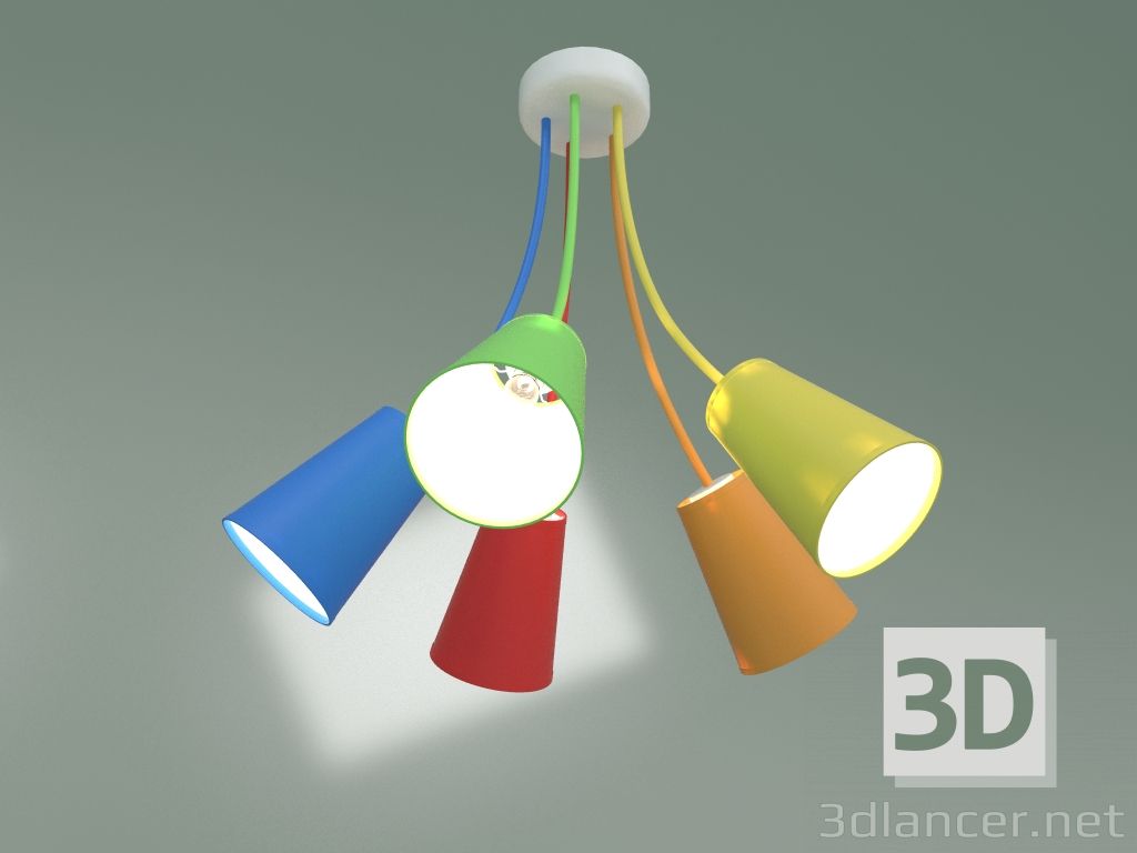 modèle 3D Plafonnier 2106-5 Fil Couleur - preview