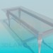 3d model Long glass table in a classic implementation - preview