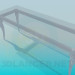 3d model Long glass table in a classic implementation - preview