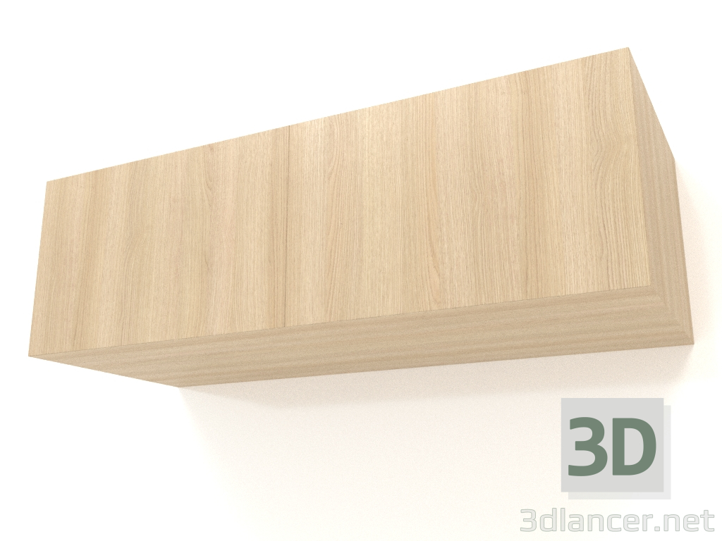 modello 3D Mensola pensile ST 06 (2 ante, 800x315x250, legno bianco) - anteprima