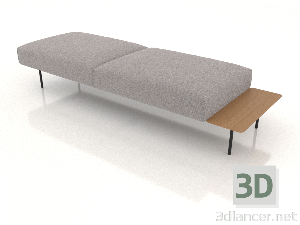 modèle 3D Pouf, banquette 215x70 - preview