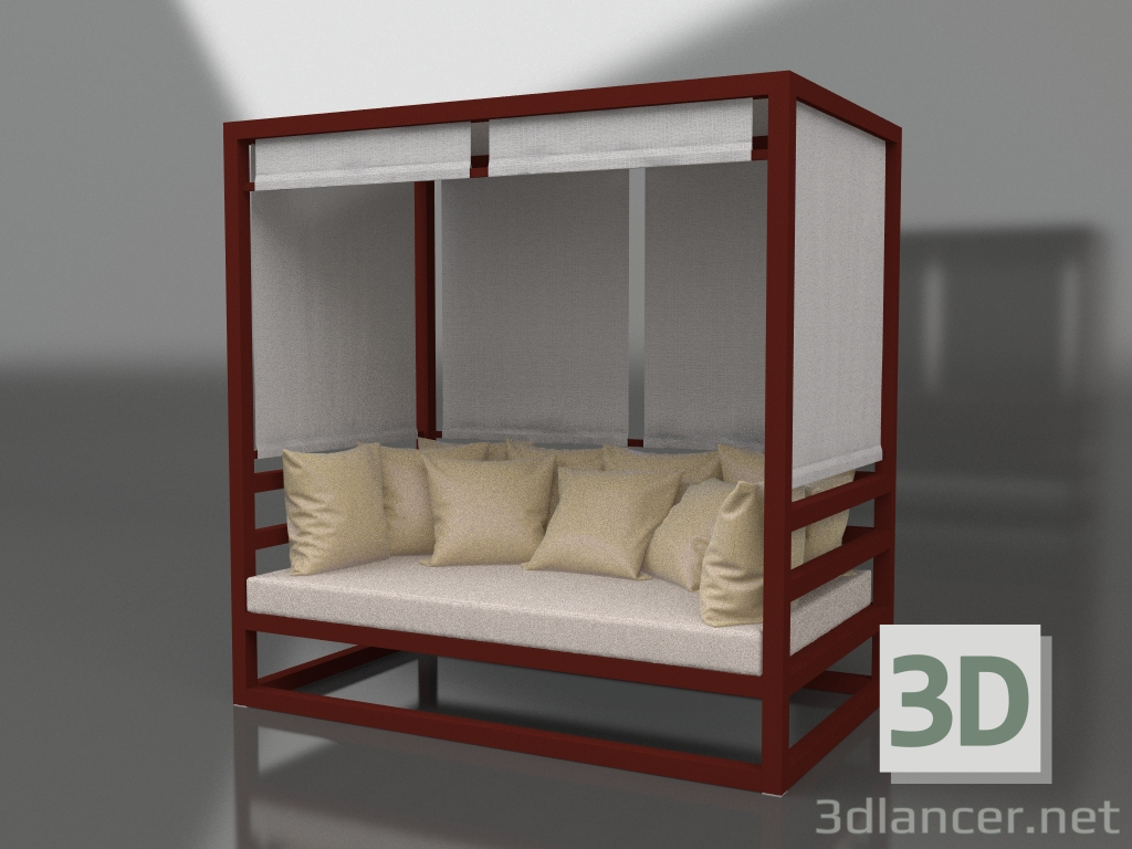 3d model Sofá (rojo vino) - vista previa