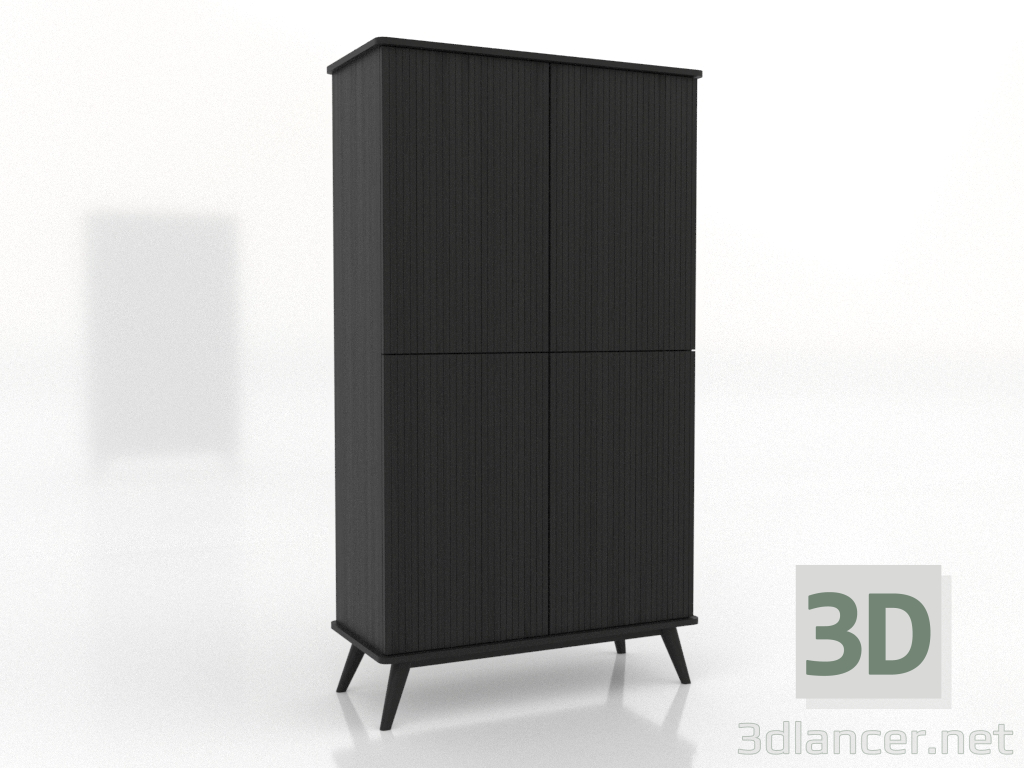 modèle 3D Armoire 5 1000x450x1800 mm (noir RAL 9005) - preview modèle 3D Armoire 5 1000x450x1800 mm (noir RAL 9005) - preview