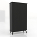 3d model Cabinet 5 1000x450x1800 mm (black RAL 9005) - preview