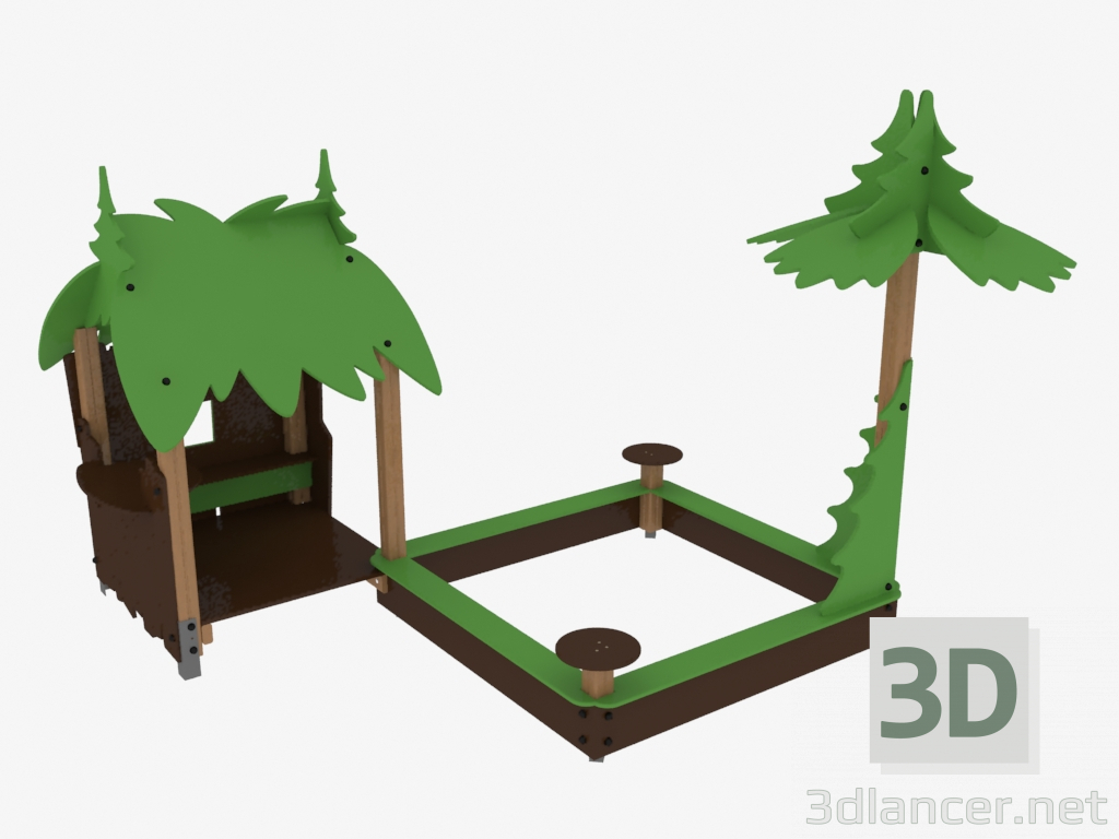 3d model Children's play complex (S5306) - preview