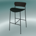 3d model Bar stool Pavilion (AV10, H 95cm, 50x52cm, Walnut, Velvet 1 Forest) - preview