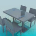 3d model Table and chairs for Cafe - preview