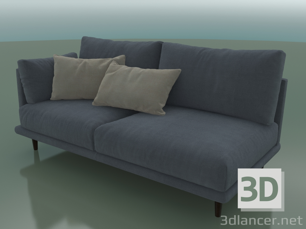 3d model Sofá doble Alfinosa con reposabrazos a la izquierda (2000 x 1000 x 730, 200AL-100-AL / W) - vista previa