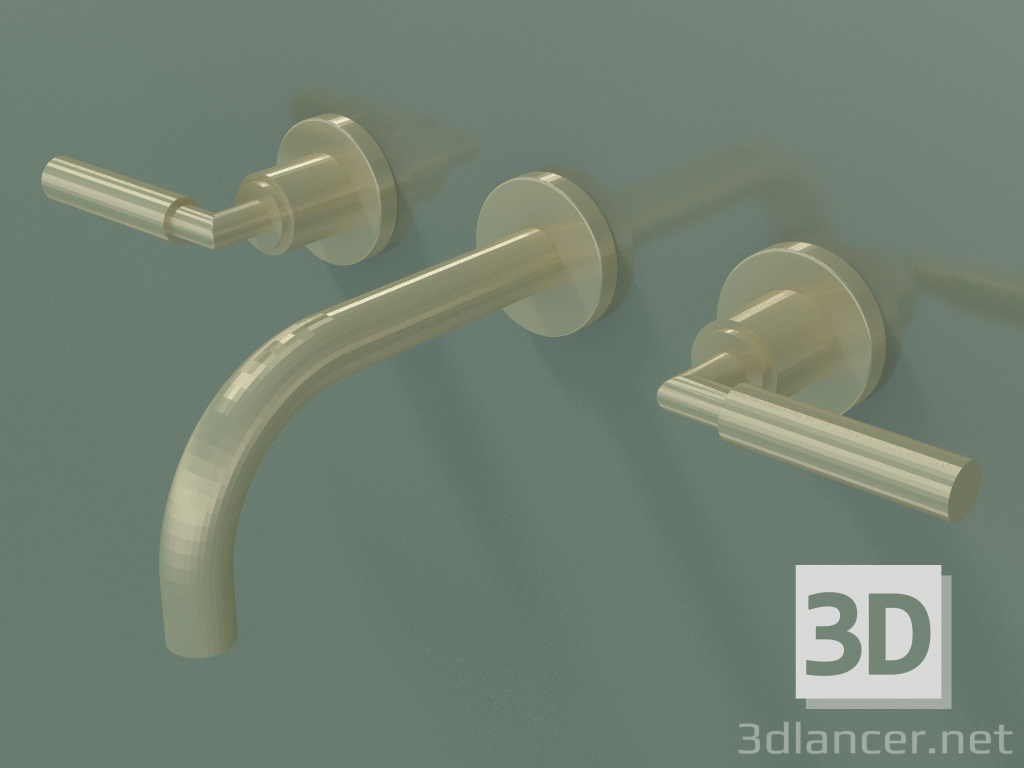 3d model Mezclador de lavabo de pared sin vaciador (36707882-280010) - vista previa