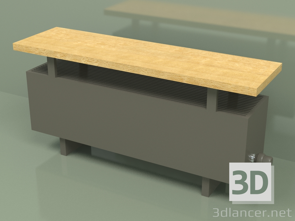 modèle 3D Convecteur - Banc Aura (280x1000x236, RAL 7013) - preview