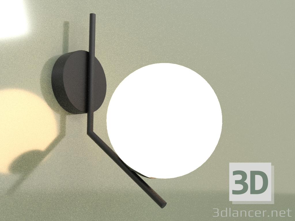 3d model Lámpara de pared IC PARED 150 BK 16015 - vista previa