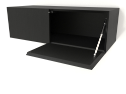 Mensola pensile ST 06 (porta aperta) (2 ante, 800x315x250, legno nero)