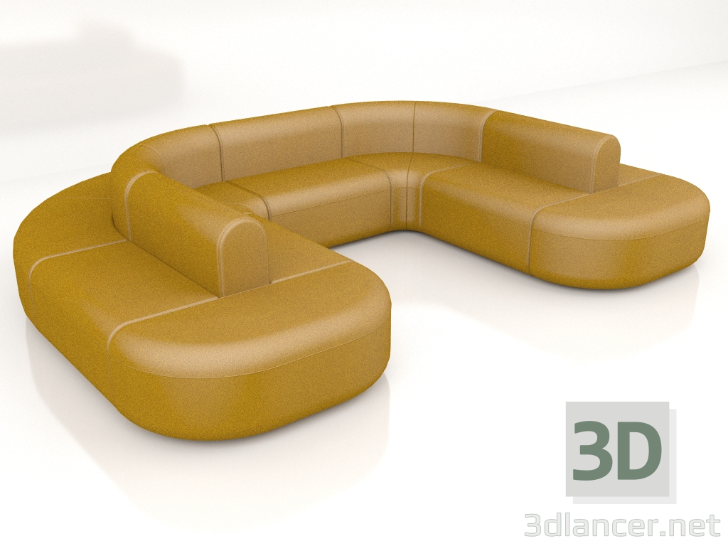 3d model Sofá Artiko Sofá Doble AT17 (3720x2820) - vista previa