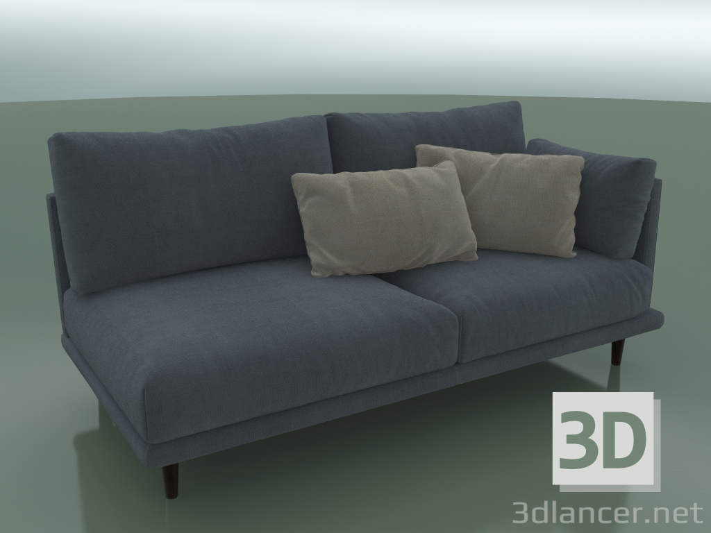 modello 3D Divano doppio Alfinosa con braccioli a destra (2000 x 1000 x 730, 200AL-100-AR / W) - anteprima